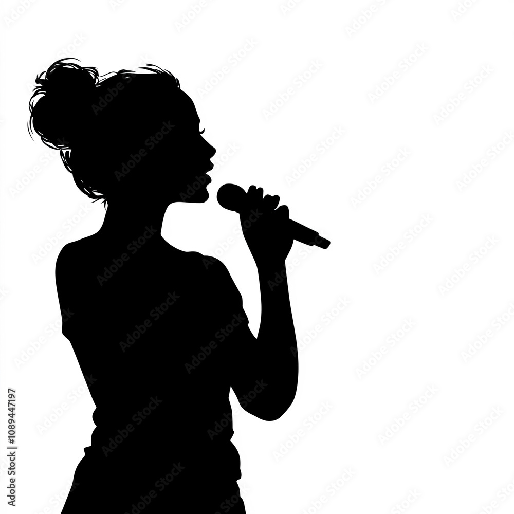 Speach Silhouette, Illustration Isolated On White Background Speach Silhouette, Illustration Isolated On White Background