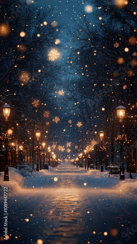 tranquil winter forest scen...