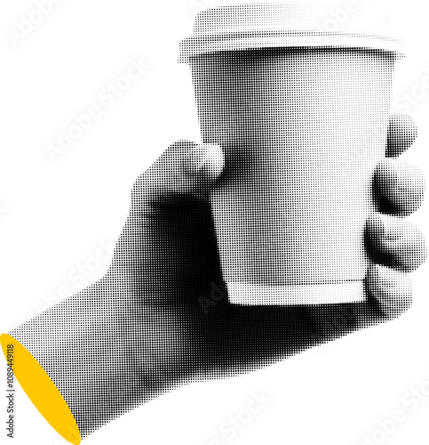 Hand With Coffee Collage