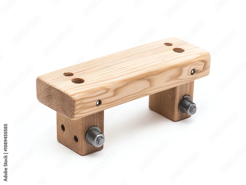 Wooden block used in construction processes. Wooden block used in construction processes.