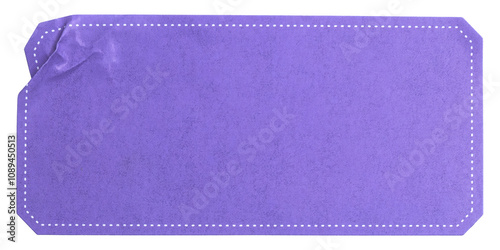 Transparent png of purple rectangular paper sticker label