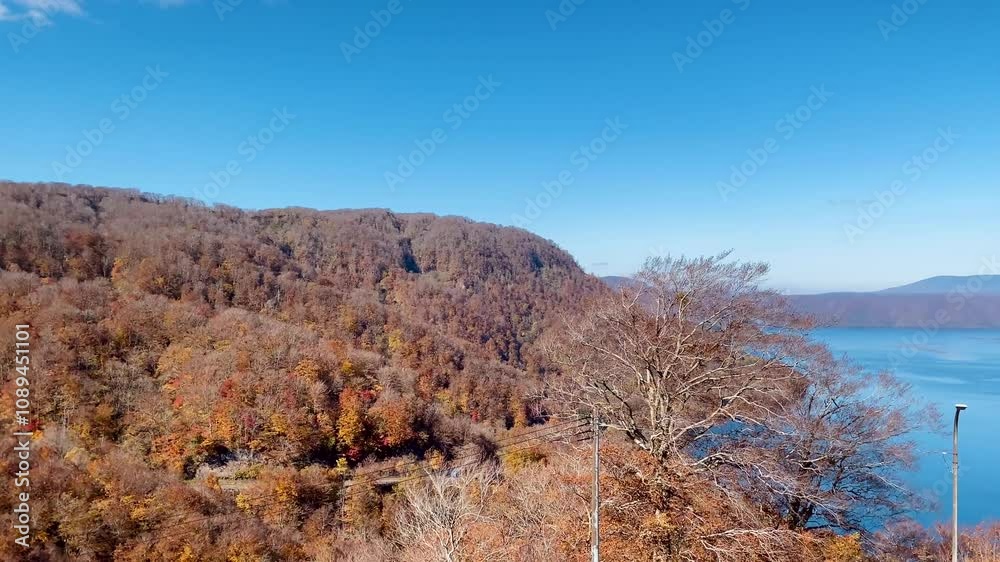 A view of Lake Towada from the Hakka Touge Observatory. Located in Aomori Prefecture, Japan, Lake Towada is a double caldera lake formed by volcanic activity. A view of Lake Towada from the Hakka Touge Observatory. Located in Aomori Prefecture, Japan, Lake Towada is a double caldera lake formed by volcanic activity.