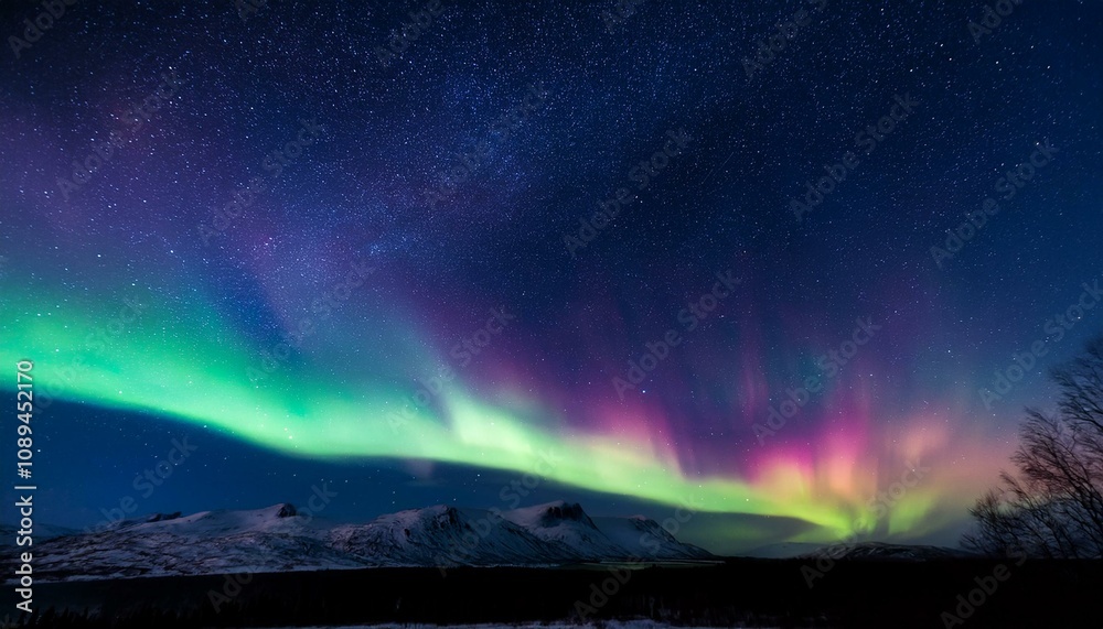 northern lights aurora borealis with starry in the night sky northern lights aurora borealis with starry in the night sky