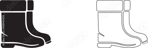 Felt boots vector icon isolated on white background.