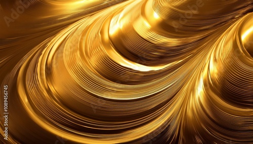 flowing gold abstract background