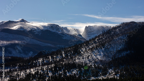 Scenic Wind on Rocky Mountains in Colorado photo