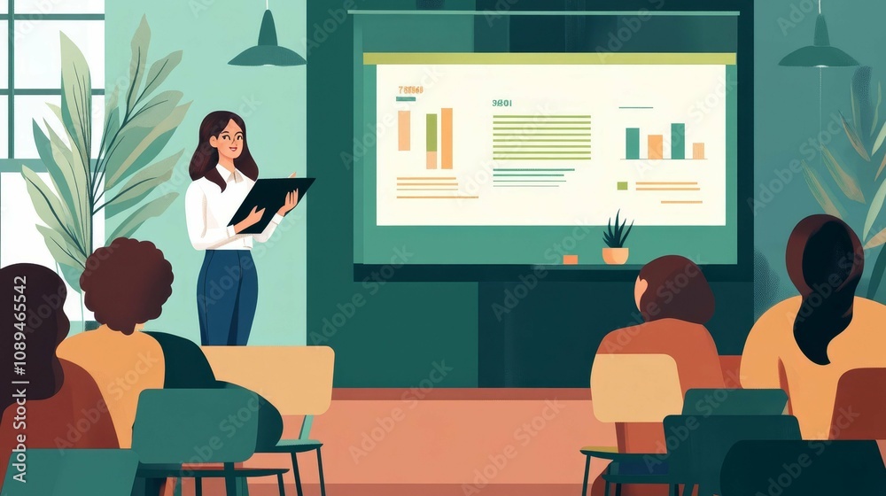 Business Presentation Illustration Business Presentation Illustration