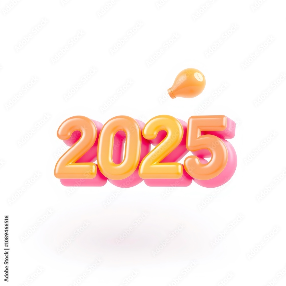 3D Rendered Orange and Pink 2025. 3D Rendered Orange and Pink 2025.