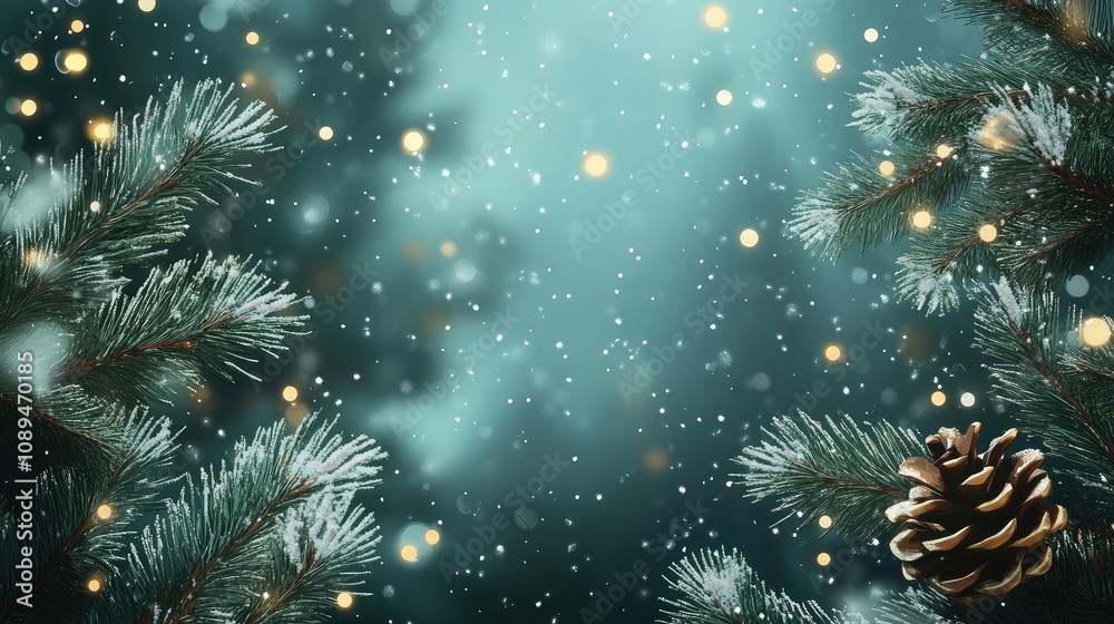 christmas tree and snowflakes christmas tree and snowflakes
