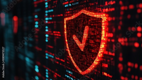 Digital security action protecting network grids from phishing threats cybersecurity awareness virtual environment high-tech concept