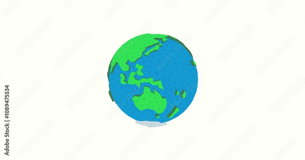 Low poly Earth with triangle polygonal shapes and wireframe design. Vibrant 3D rendering image for advertising, cartography, and educational use. Showcasing continents in a colorful geometric style Low poly Earth with triangle polygonal shapes and wireframe design. Vibrant 3D rendering image for advertising, cartography, and educational use. Showcasing continents in a colorful geometric style