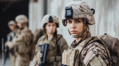 Military personnel closely inspect equipment with focused expressions in an outdoor setting