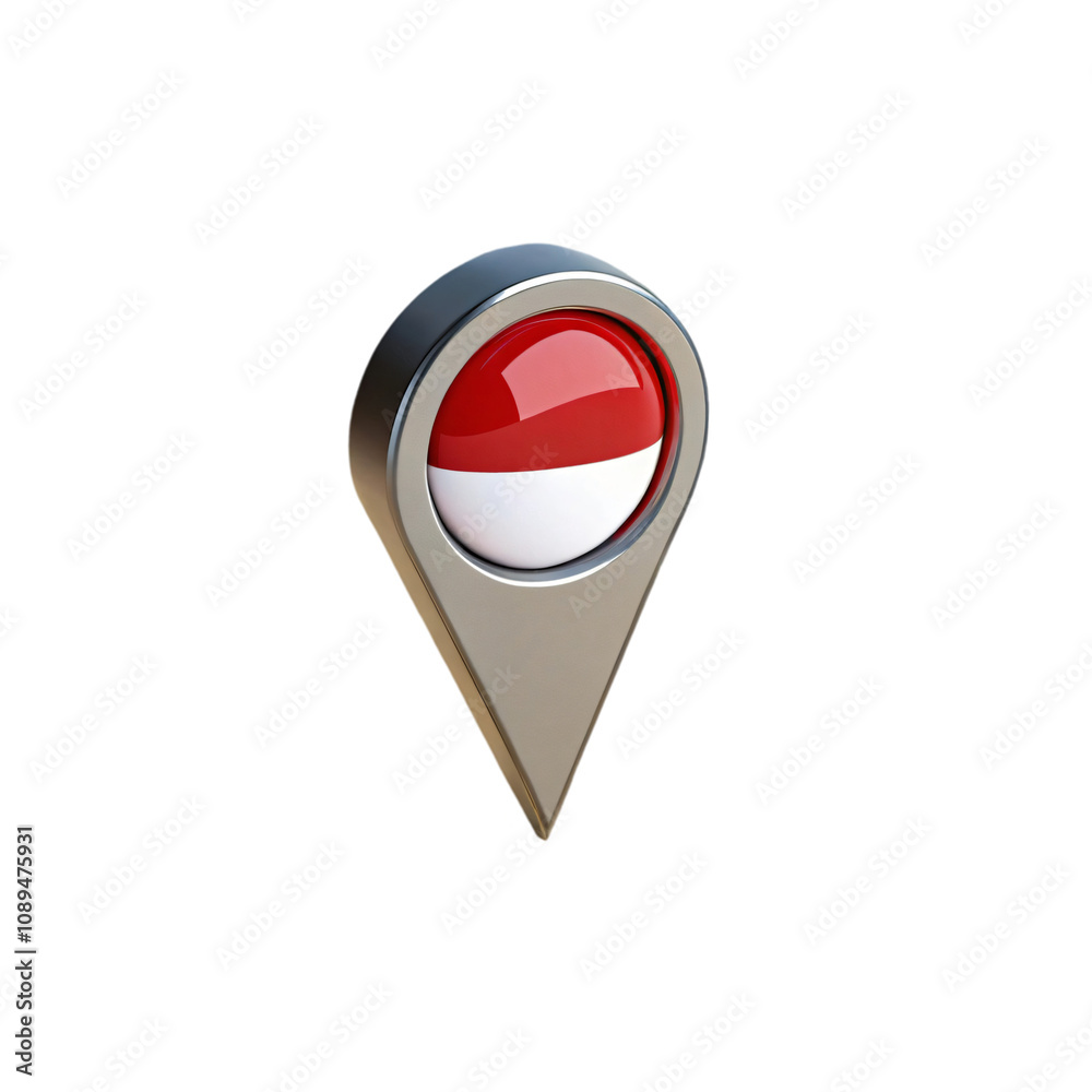 map pointer with Indonesia flag map pointer with Indonesia flag