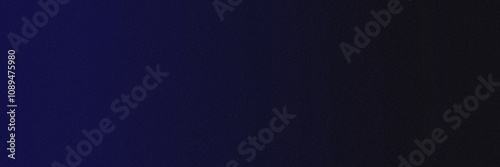 Grainy gradient background dark blue and black backdrop panoramic poster cover