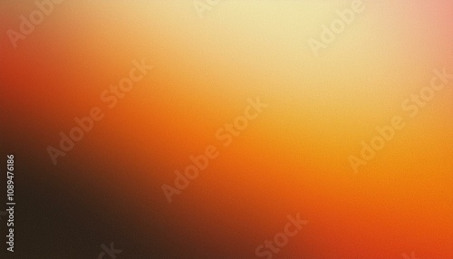 Abstract background, Orange (RYB) and Orange (web) gradient background with light leak and grainy texture.