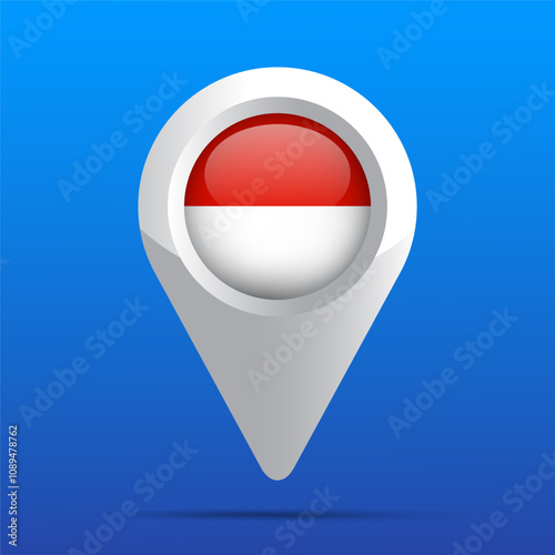 Free Download Monaco Flag Map Icon. Glossy icon. 3D - GFXLoad