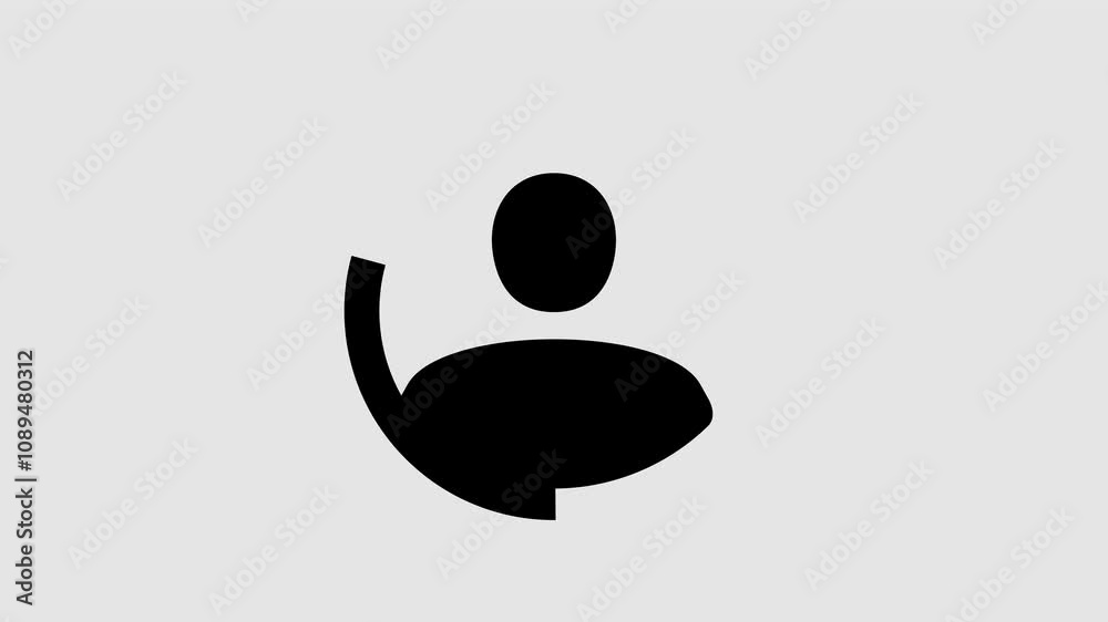 Abstract person in a circle graphic animation. Alpha channel. Transparent background motion design. 4K resolution Abstract person in a circle graphic animation. Alpha channel. Transparent background motion design. 4K resolution