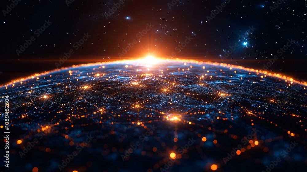 Obraz premium Global Network: Connecting Communities Through Telecom & Internet
