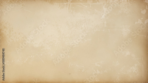 Old vintage paper sheets with ripped edge background vector. Light colored Antique distressed vintage grunge texture.