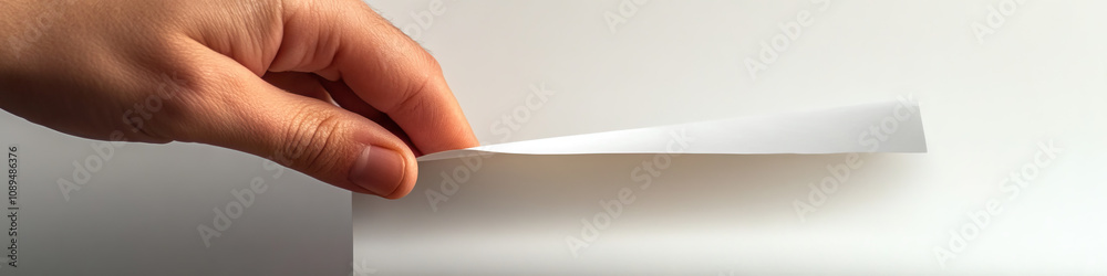 A businesswoman's determined expression, hands folded on a wooden desk. A businesswoman's determined expression, hands folded on a wooden desk.