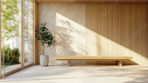 Serene Minimalist Wooden Interior Design