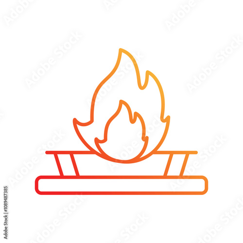 fossil fuel gradient icon with white background vector stock illustration