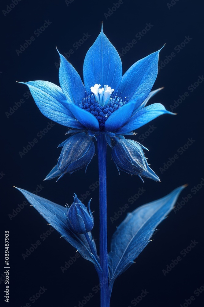 Ethereal Blue Blossom in the Darkness Ethereal Blue Blossom in the Darkness