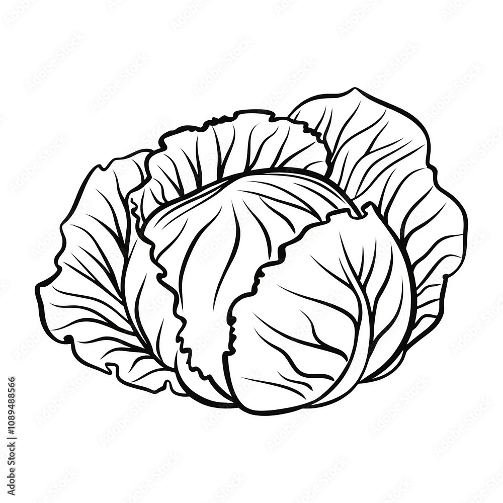 Obraz premium cabbage coloring