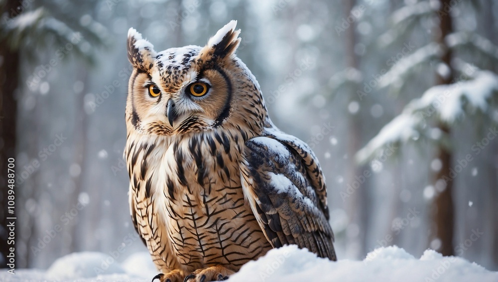 Owl in winters Owl in winters