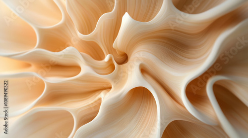 Macro view of the texture of a seashell