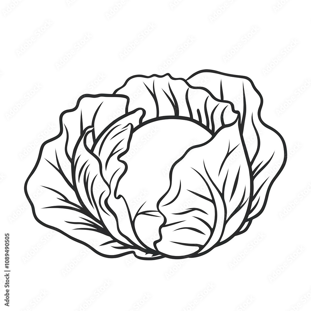 cabbage coloring 
