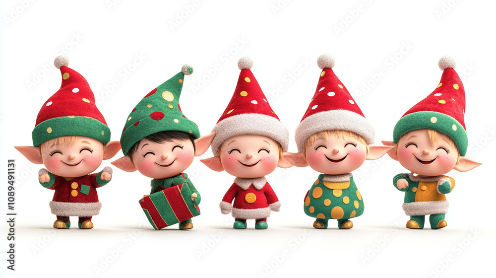 Jolly Christmas Elves Joyfully Celebrating the Magical Holiday Spirit with Cheer and Delight Jolly Christmas Elves Joyfully Celebrating the Magical Holiday Spirit with Cheer and Delight
