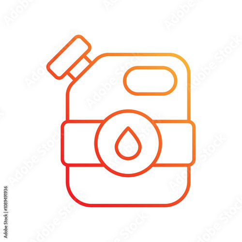 jerrycan gradient icon with white background vector stock illustration