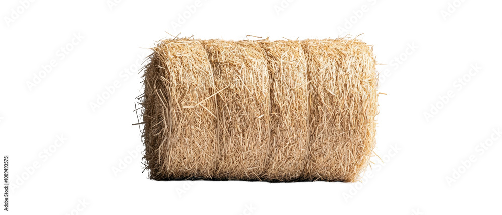 Curled hay roll on a white background. transparent background Curled hay roll on a white background. transparent background