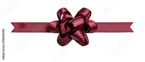 Elegant ribbon bow for festive decorations. transparent background photo