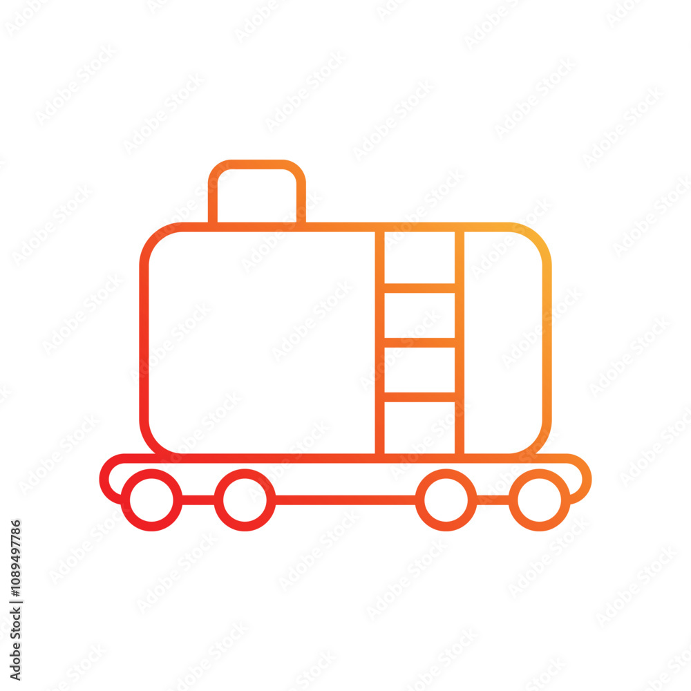 tanker gradient icon with white background vector stock illustration tanker gradient icon with white background vector stock illustration