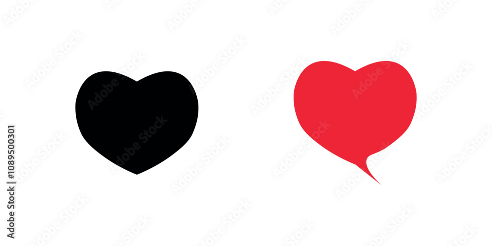 Obraz premium Heart icon vector white background