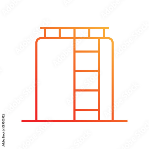 storage tank gradient icon with white background vector stock illustration