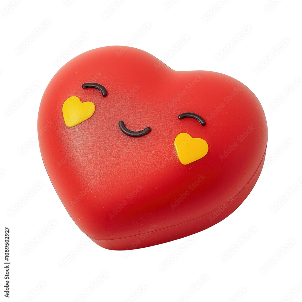 A cheerful red heart with a smiling face and cute yellow accents, perfect for expressing love and positivity.3d rendering isolate on white background A cheerful red heart with a smiling face and cute yellow accents, perfect for expressing love and positivity.3d rendering isolate on white background