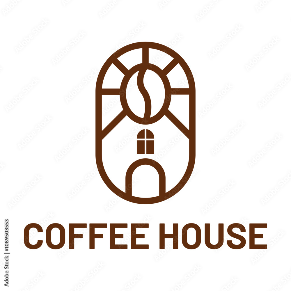 coffee house flat minimalist logo design coffee house flat minimalist logo design