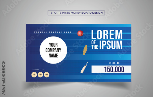 Sports Prize ceremony Champion winner cheque Board Design 
