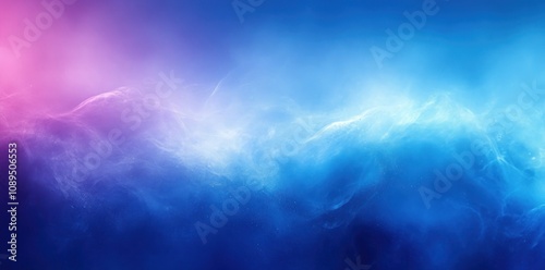 Abstract Blue and Pink Nebula Cosmic Cloudscape photo