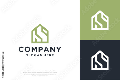 letter s house logo design