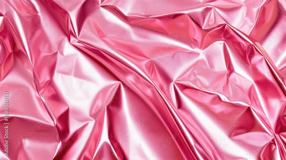 High-quality image of a close-up shot of shiny pink fabric texture High-quality image of a close-up shot of shiny pink fabric texture