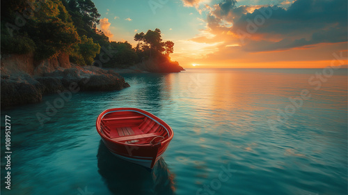 Fototapeta Naklejka Na Ścianę i Meble -  the sea and beautiful boat