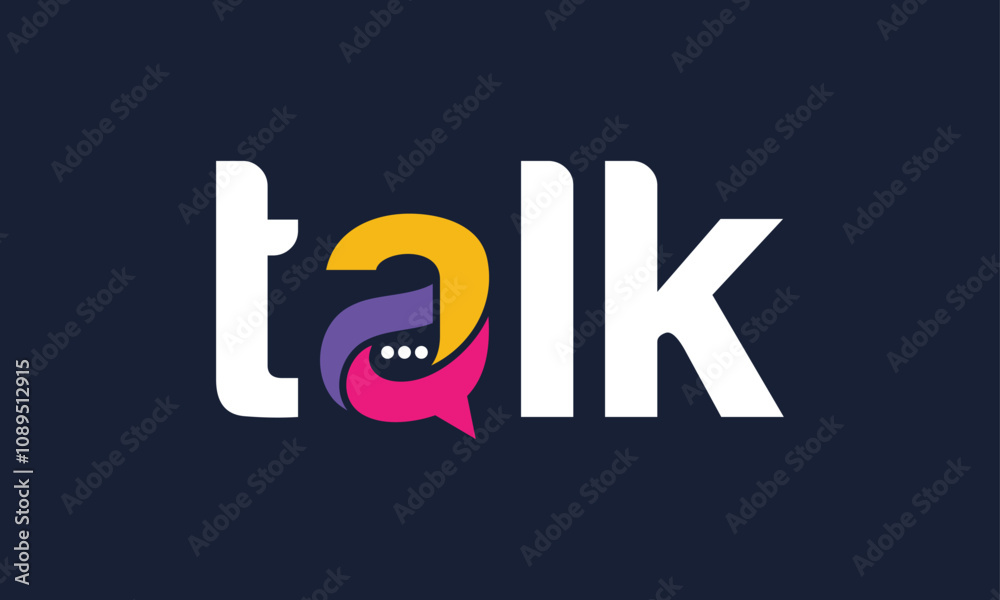 Talk Logo Design, Communication Graphic Concept Talk Logo Design, Communication Graphic Concept
