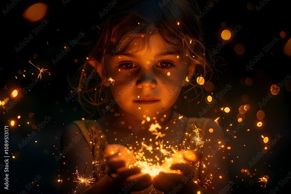 Enchanting Sparkler Moment During Festive Enchanting Sparkler Moment During Festive