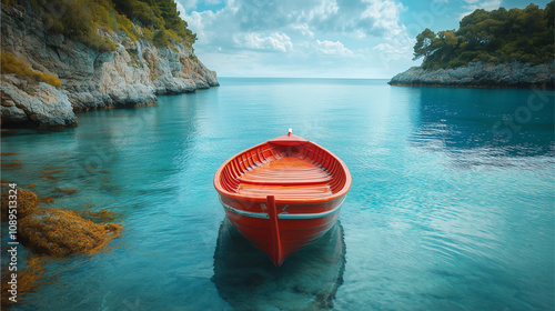 Fototapeta Naklejka Na Ścianę i Meble -  the sea and beautiful boat