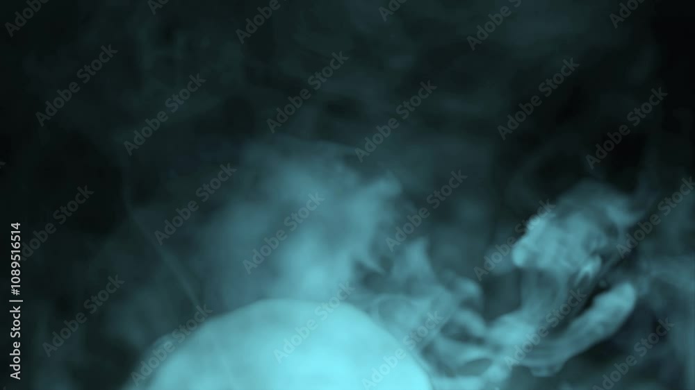 blue mystical smoke overlay background