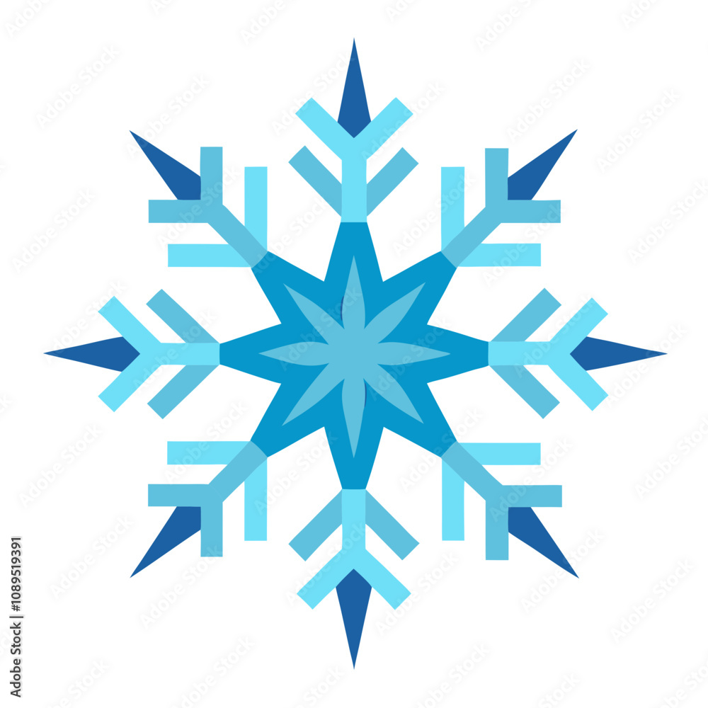 Snowflake vector illustration isolated on a white background Snowflake vector illustration isolated on a white background